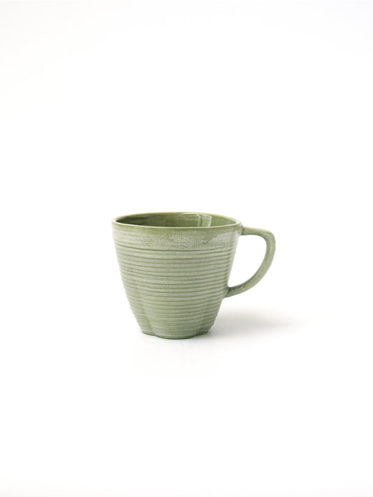 Large Green Porcelain Mug