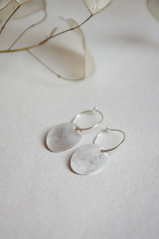 Minimal Oval Drops - Recycled Silver