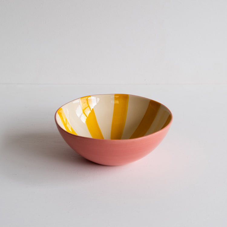 Pink & Yellow Candy Stripe Musango Bowl