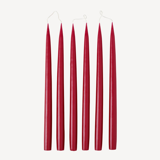 Pair of Burgundy Red Candles